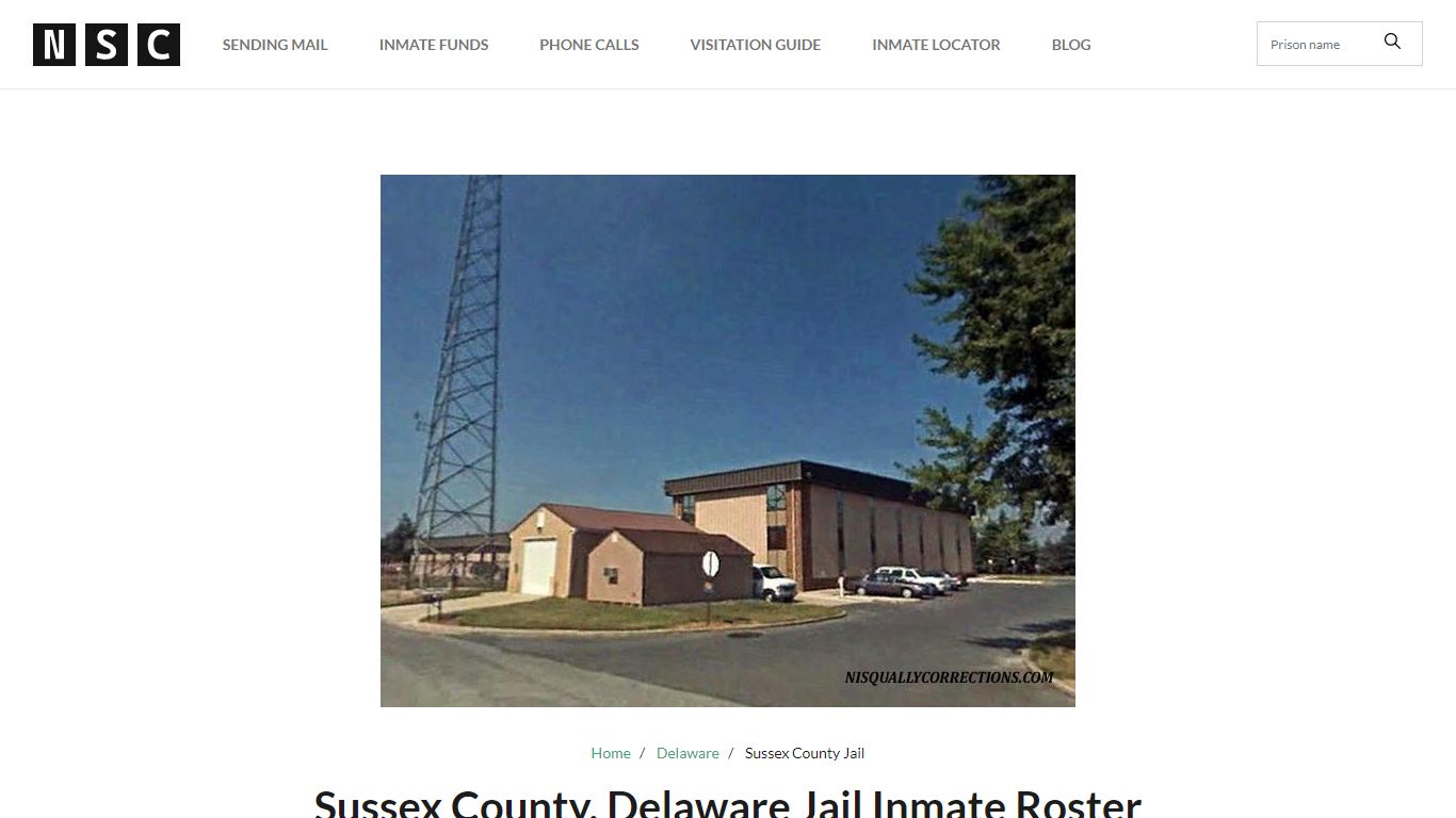 Sussex County, Delaware Jail Inmate List